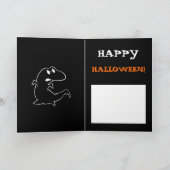 Dinosaurier Halloween Karte (Innenseite)