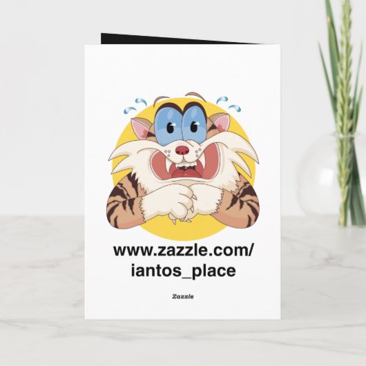 Dinosaurier Halloween Karte (Rückseite)