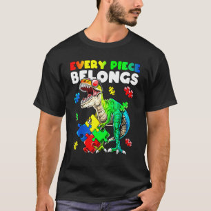 Dinosaurier halten Puzzle Autismus Bewusstsein jed T-Shirt