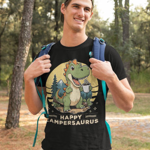 Dinosaurier Happy Campersaurus Funny Camping T-Shirt
