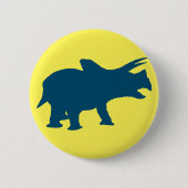 Dinosaurier Happy Party Yellow Button (Vorderseite)