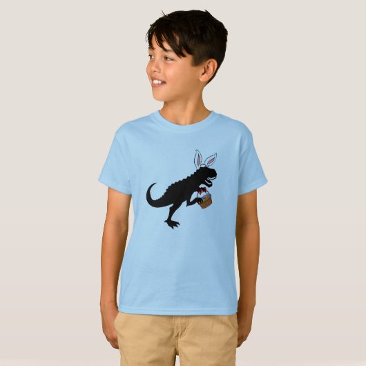 Dinosaurier-Häschen-Shirt, Ostern-T-Shirt T-Shirt (Vorne ganz)