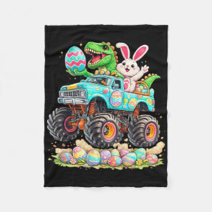 Dinosaurier-Hase Mit Lastwagen Ostern Lustige Eier Fleecedecke
