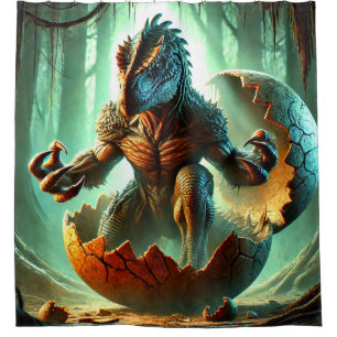 Dinosaurier Hatching Art Duschvorhang