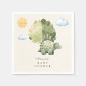 Dinosaurier Hatching Bald Baby Dusche Serviette (Vorderseite)