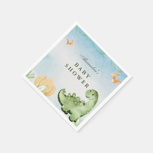 Dinosaurier Hatching Bald Baby Dusche Serviette (Ecke)