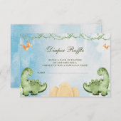 Dinosaurier Hatching Bald Baby Duwer Diapper Raffl Begleitkarte (Vorne/Hinten)