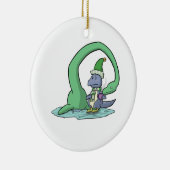 Dinosaurier-heiße Schokoladen-Verzierung Keramik Ornament (Rechts)