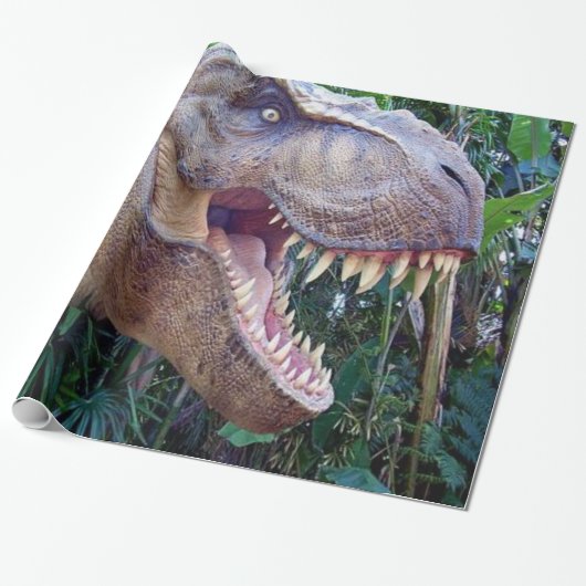 Dinosaurier-Hochglanzpapier für Kinder Geschenkpapier (Ungerollt)