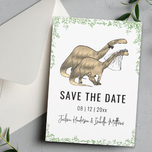 Dinosaurier Hochzeit Grün  Save The Date