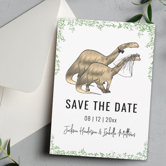 Dinosaurier Hochzeit Grün Save The Date
