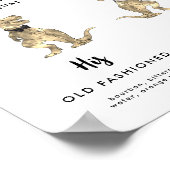 Dinosaurier Hochzeitspass und Unterschrift für den Poster (Ecke)