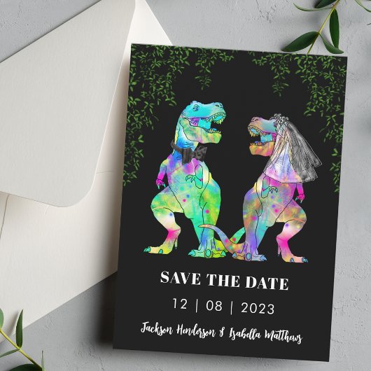 Dinosaurier Hochzeitsthema Save The Date