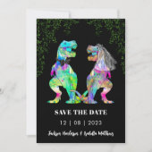 Dinosaurier Hochzeitsthema Save The Date (Vorderseite)