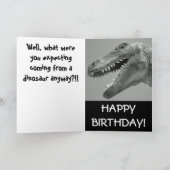 Dinosaurier Humor Karte (Innenseite)