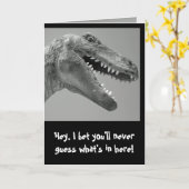 Dinosaurier Humor Karte (Gelbe Blume)