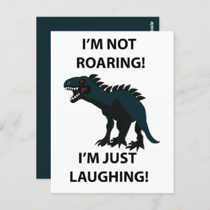 Dinosaurier Ich lache nur Funny Dinosaur Postkarte