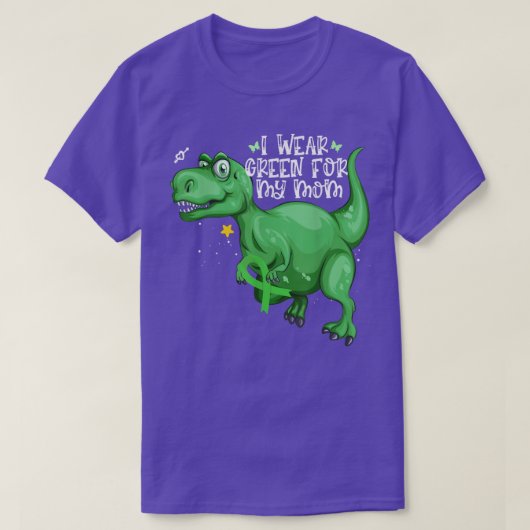 Dinosaurier Ich trage Grün für meine Mama Mental H T-Shirt (Design vorne)