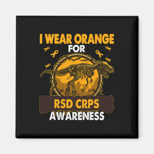Dinosaurier Ich trage Orange für Rsd Crps Sensibil Magnet