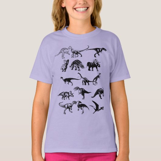 Dinosaurier-Illustration T-Shirt (Vorderseite)