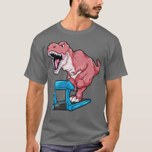 Dinosaurier im Joggen auf Treadmill T-Shirt