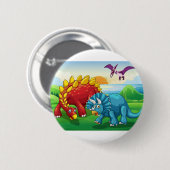 Dinosaurier im Park Button (Vorne & Hinten)