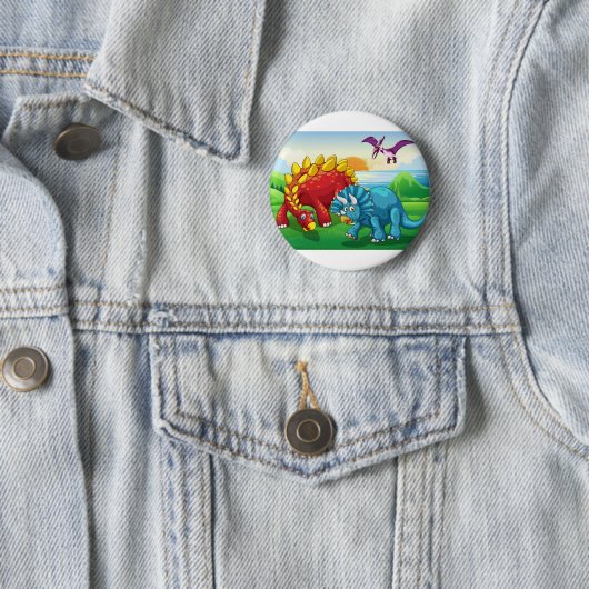 Dinosaurier im Park Button (Beispiel)