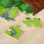 Dinosaurier im prähistorischen Wald Kinder Spaß Puzzle (Seite)