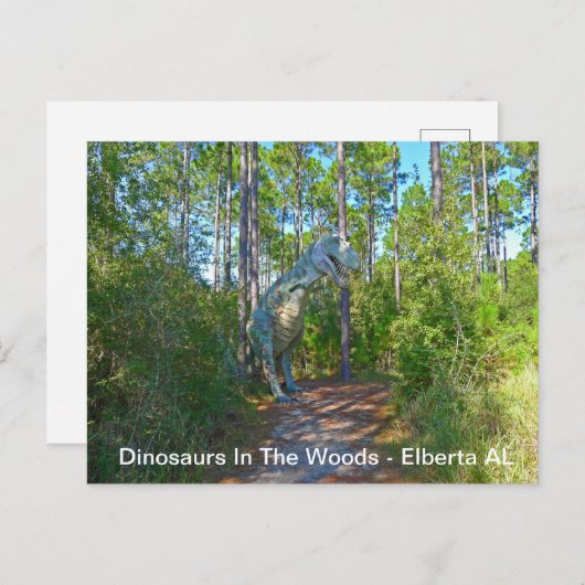 Dinosaurier im Wald - Elberta AL Postkarte (Vorne/Hinten)