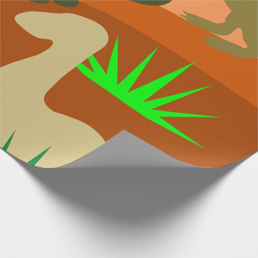 Dinosaurier in der Wildnis Geschenkpapier (Ecke)