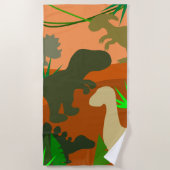 Dinosaurier in der Wildnis Strandtuch (Vorderseite)