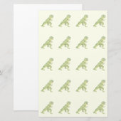 Dinosaurier in Dots Briefpapier (Vorne/Hinten)