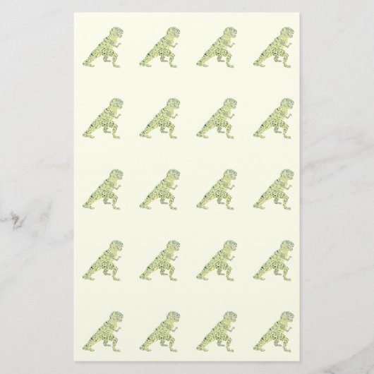 Dinosaurier in Dots Briefpapier (Vorderseite)