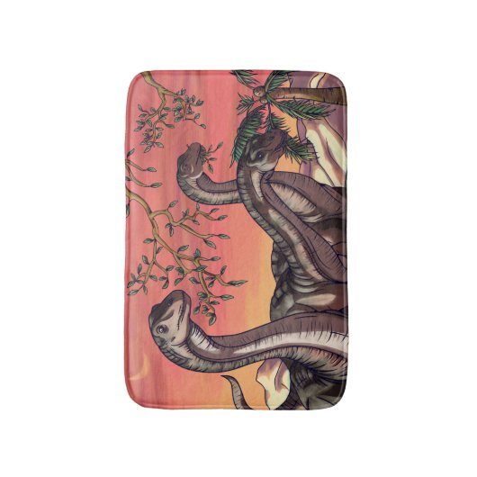 Dinosaurier in Dusk Badematte (Vorderseite Vertikal)