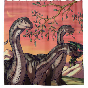 Dinosaurier in Dusk Duschvorhang