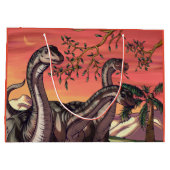 Dinosaurier in Dusk Große Geschenktüte (Rückseite)