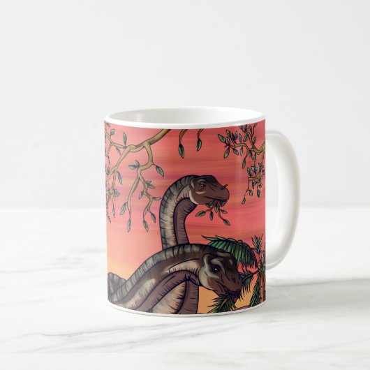 Dinosaurier in Dusk Kaffeetasse (VorderseiteRechts)