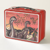 Dinosaurier in Dusk Metall Brotdose (Rückseite)
