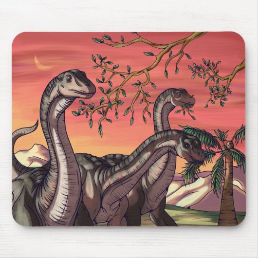 Dinosaurier in Dusk Mousepad (Vorne)