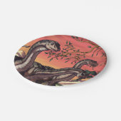 Dinosaurier in Dusk Pappteller (Schrägansicht)