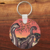 Dinosaurier in Dusk Schlüsselanhänger (Vorderseite)