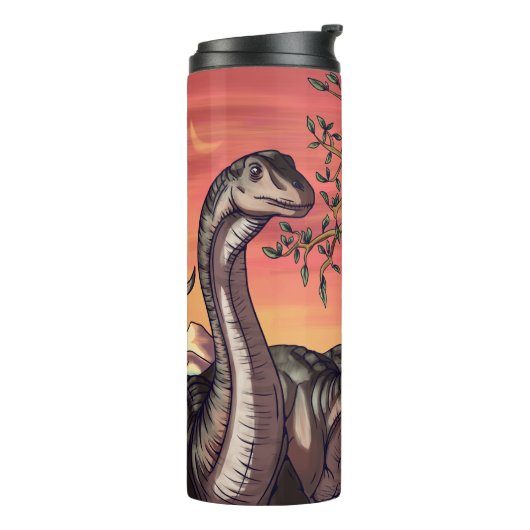Dinosaurier in Dusk Thermosbecher (Nach links gedreht)
