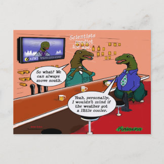 Dinosaurier in einer Bar Postkarte