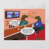 Dinosaurier in einer Bar Postkarte (Vorderseite)