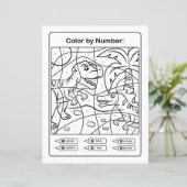 Dinosaurier in Jungle Coloring Page nach Anzahl (Stehend Vorderseite)
