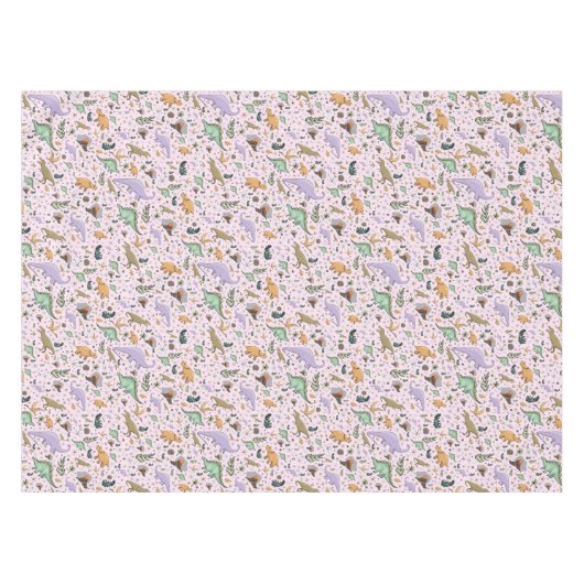 Dinosaurier in Rosa Tischdecke (Vorderseite (Horizontal))