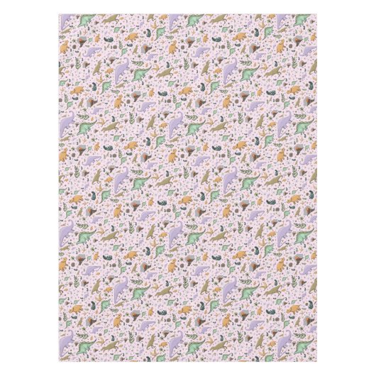 Dinosaurier in Rosa Tischdecke (Vorderseite)