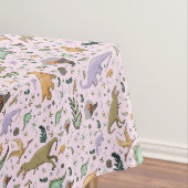 Dinosaurier in Rosa Tischdecke (Beispiel)
