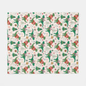 Dinosaurier in Sweaters Weihnachtsmuster Fleecedecke (Vorderseite (Horizontal))