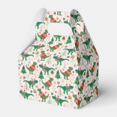 Dinosaurier in Sweaters Weihnachtsmuster Geschenkschachtel (Rückseite)